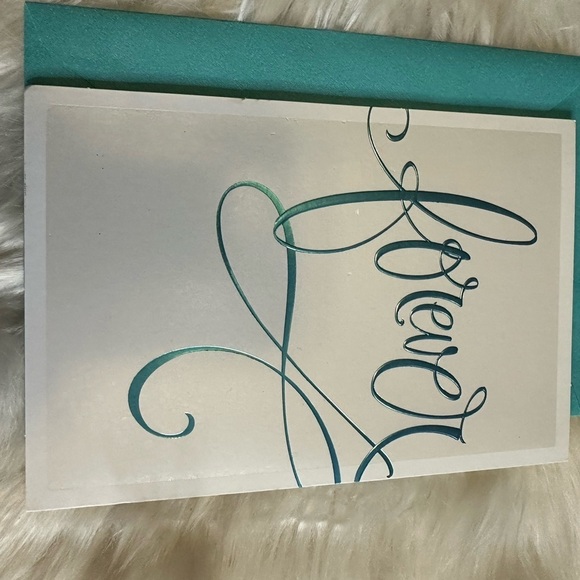 💥10/$10 Elegant Teal and White 'Forever' Card - Picture 1 of 4